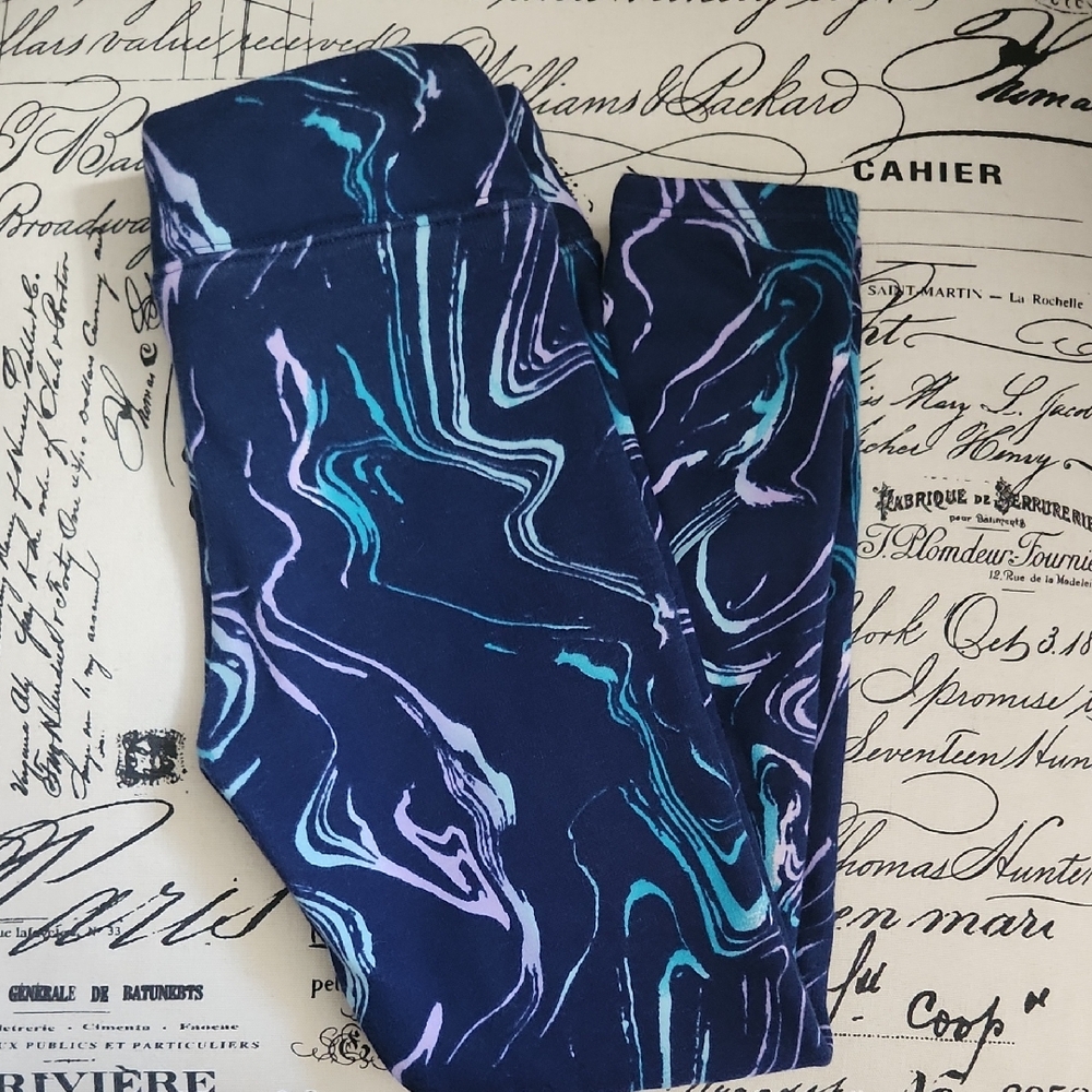 Blue and Purple Marble Leggings